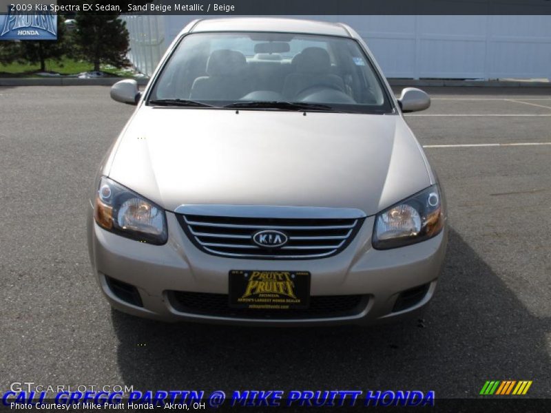 Sand Beige Metallic / Beige 2009 Kia Spectra EX Sedan
