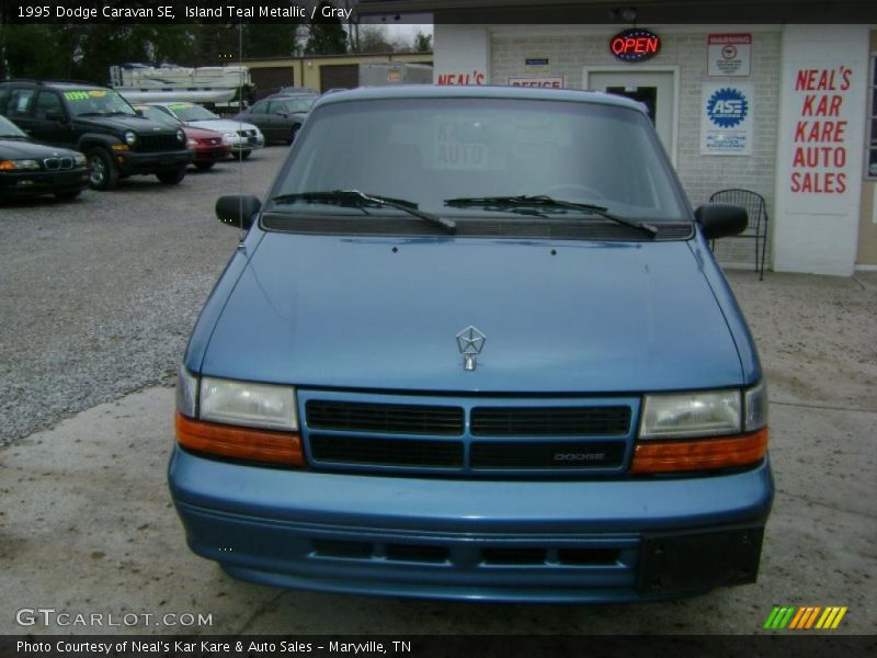 Island Teal Metallic / Gray 1995 Dodge Caravan SE