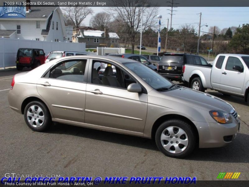 Sand Beige Metallic / Beige 2009 Kia Spectra EX Sedan