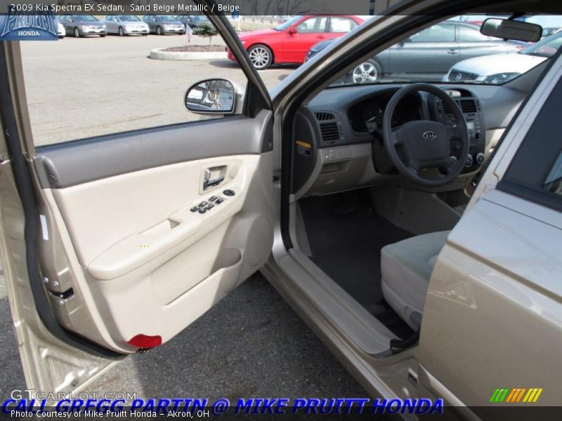 Sand Beige Metallic / Beige 2009 Kia Spectra EX Sedan
