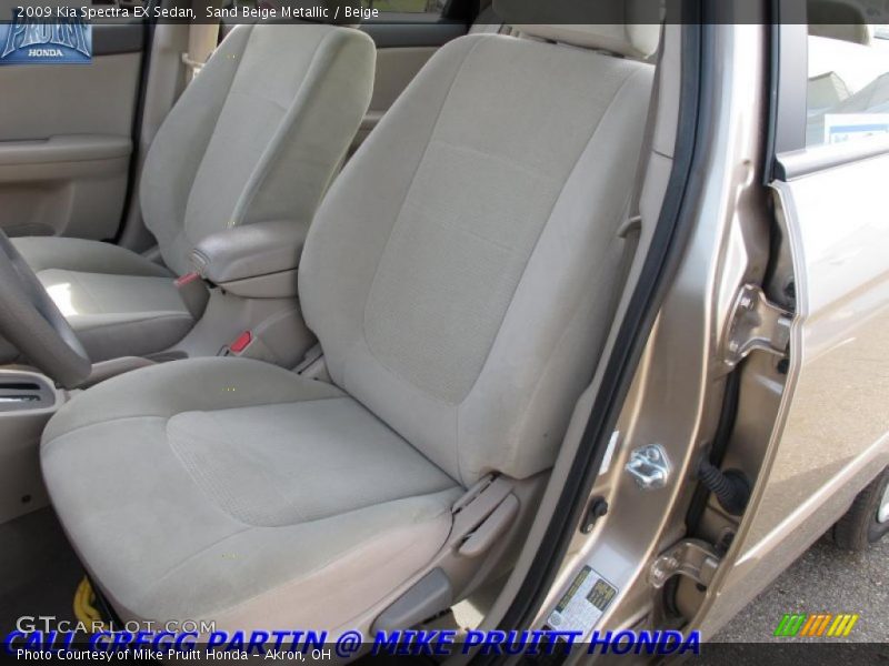 Sand Beige Metallic / Beige 2009 Kia Spectra EX Sedan