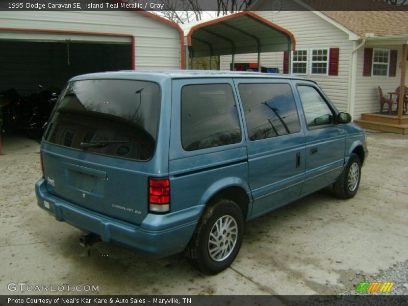 Island Teal Metallic / Gray 1995 Dodge Caravan SE