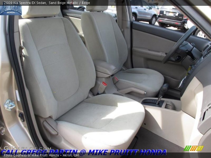 Sand Beige Metallic / Beige 2009 Kia Spectra EX Sedan
