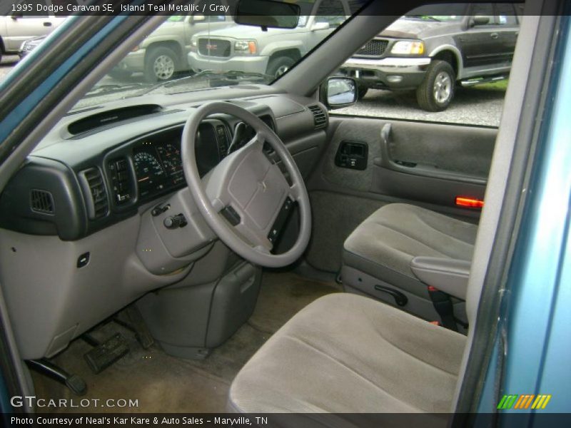 Island Teal Metallic / Gray 1995 Dodge Caravan SE