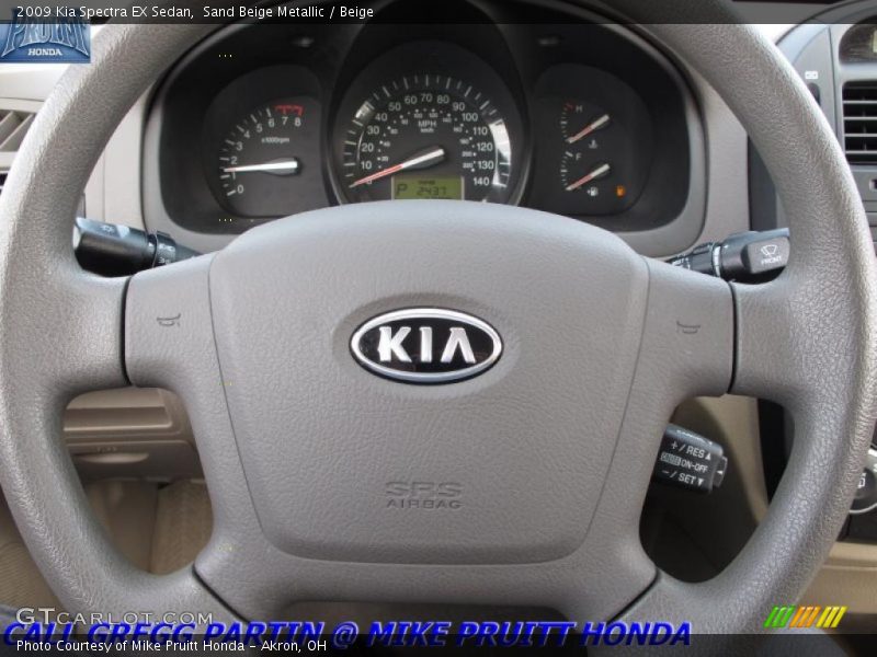 Sand Beige Metallic / Beige 2009 Kia Spectra EX Sedan