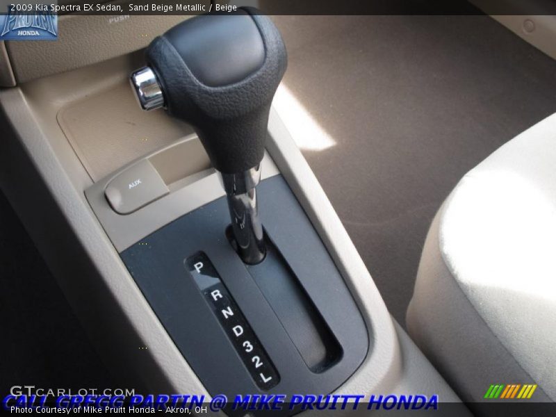 Sand Beige Metallic / Beige 2009 Kia Spectra EX Sedan