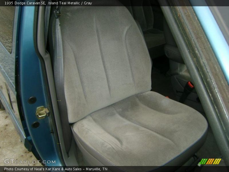 Island Teal Metallic / Gray 1995 Dodge Caravan SE
