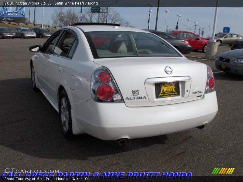 Satin White Pearl / Blond 2006 Nissan Altima 3.5 SL