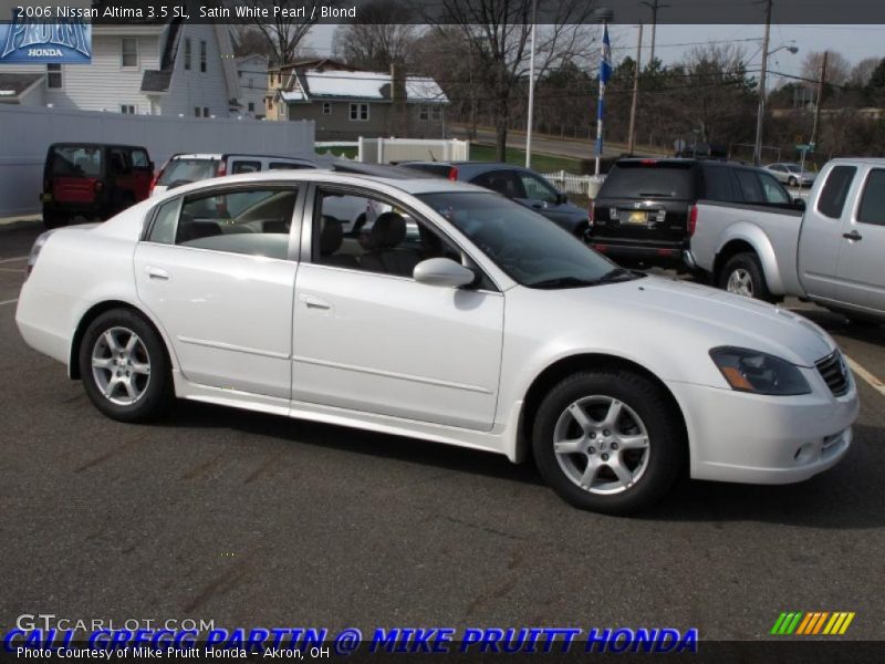 Satin White Pearl / Blond 2006 Nissan Altima 3.5 SL
