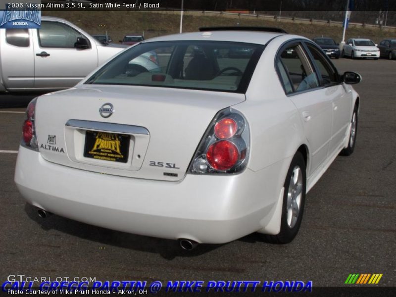 Satin White Pearl / Blond 2006 Nissan Altima 3.5 SL