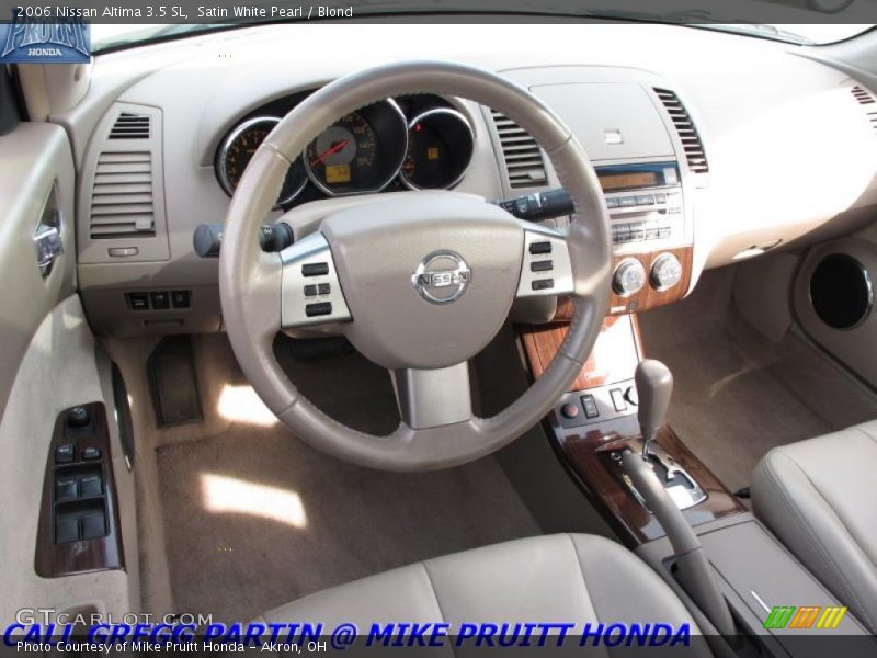 Satin White Pearl / Blond 2006 Nissan Altima 3.5 SL