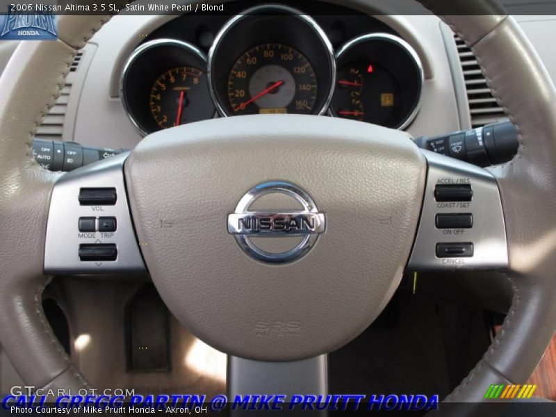 Satin White Pearl / Blond 2006 Nissan Altima 3.5 SL