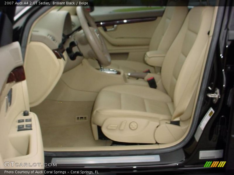 Brilliant Black / Beige 2007 Audi A4 2.0T Sedan