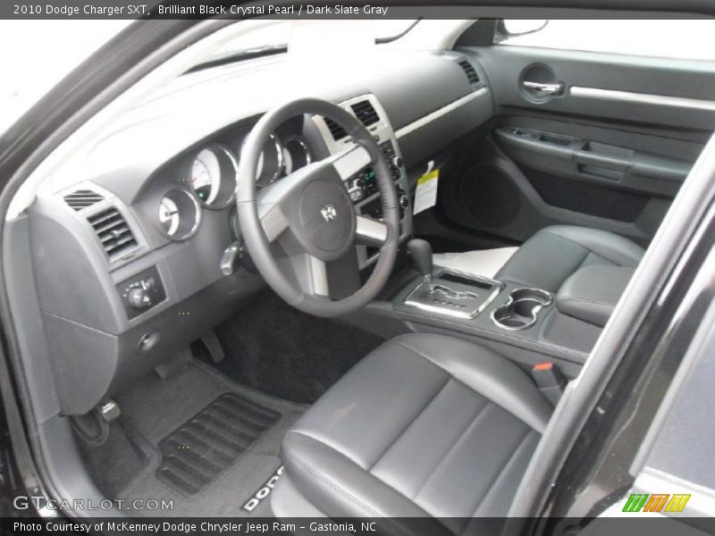 Brilliant Black Crystal Pearl / Dark Slate Gray 2010 Dodge Charger SXT