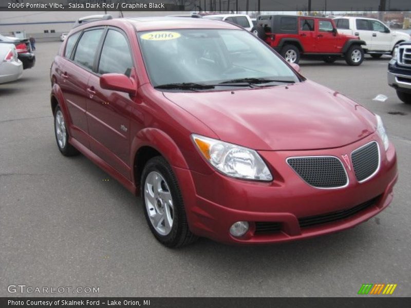 Salsa Dark Red / Graphite Black 2006 Pontiac Vibe