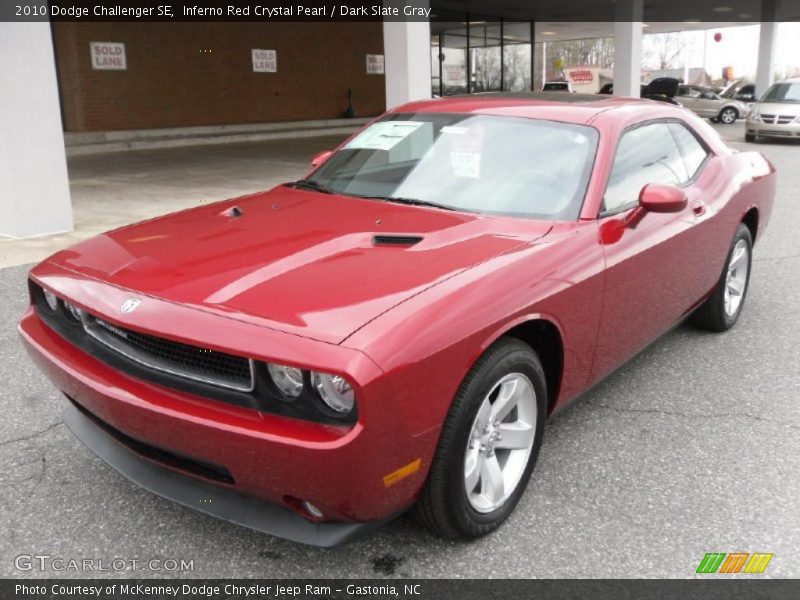 Inferno Red Crystal Pearl / Dark Slate Gray 2010 Dodge Challenger SE