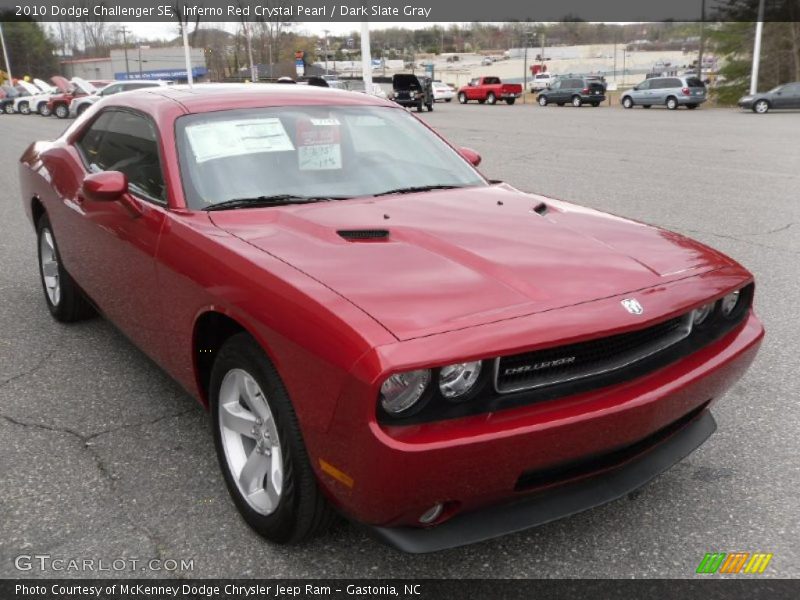 Inferno Red Crystal Pearl / Dark Slate Gray 2010 Dodge Challenger SE