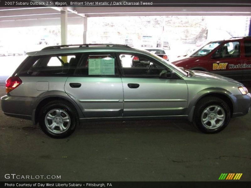 Brilliant Silver Metallic / Dark Charcoal Tweed 2007 Subaru Outback 2.5i Wagon