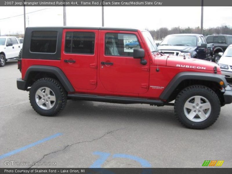Flame Red / Dark Slate Gray/Medium Slate Gray 2007 Jeep Wrangler Unlimited Rubicon 4x4