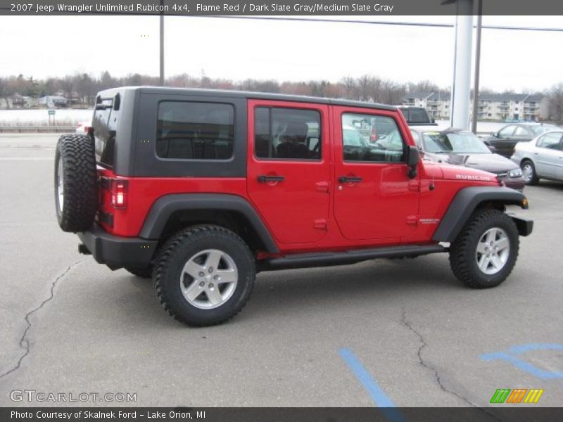 Flame Red / Dark Slate Gray/Medium Slate Gray 2007 Jeep Wrangler Unlimited Rubicon 4x4