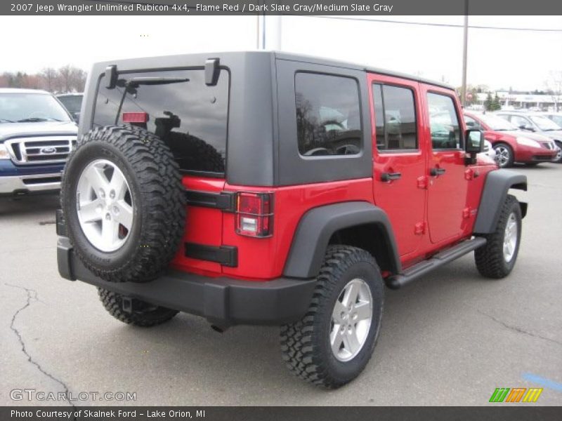 Flame Red / Dark Slate Gray/Medium Slate Gray 2007 Jeep Wrangler Unlimited Rubicon 4x4