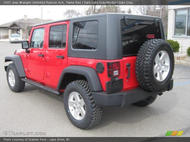 Flame Red / Dark Slate Gray/Medium Slate Gray 2007 Jeep Wrangler Unlimited Rubicon 4x4