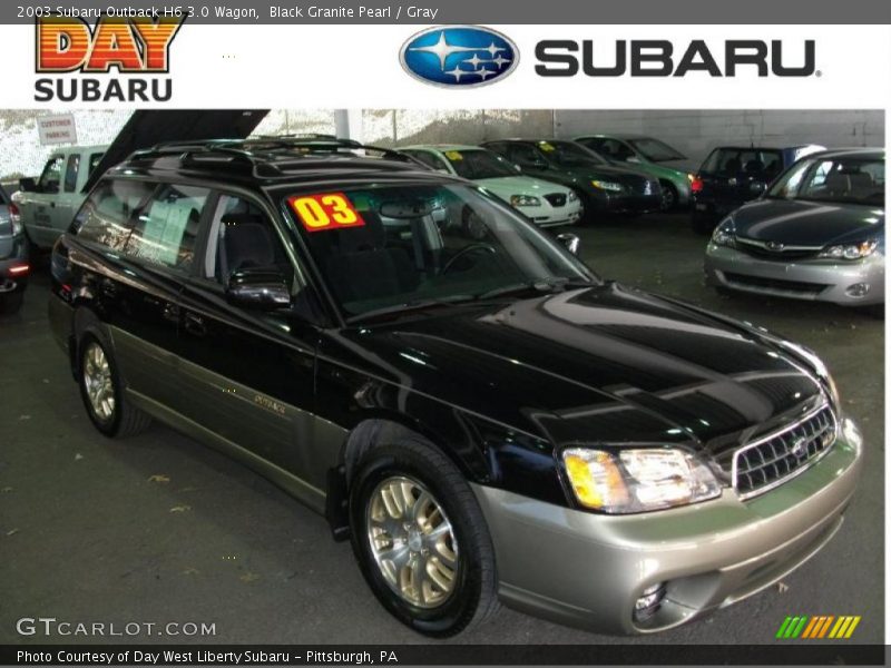 Black Granite Pearl / Gray 2003 Subaru Outback H6 3.0 Wagon