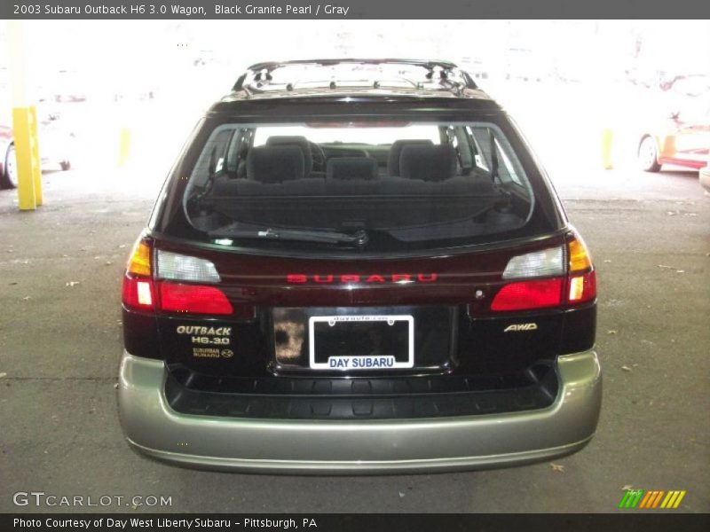 Black Granite Pearl / Gray 2003 Subaru Outback H6 3.0 Wagon