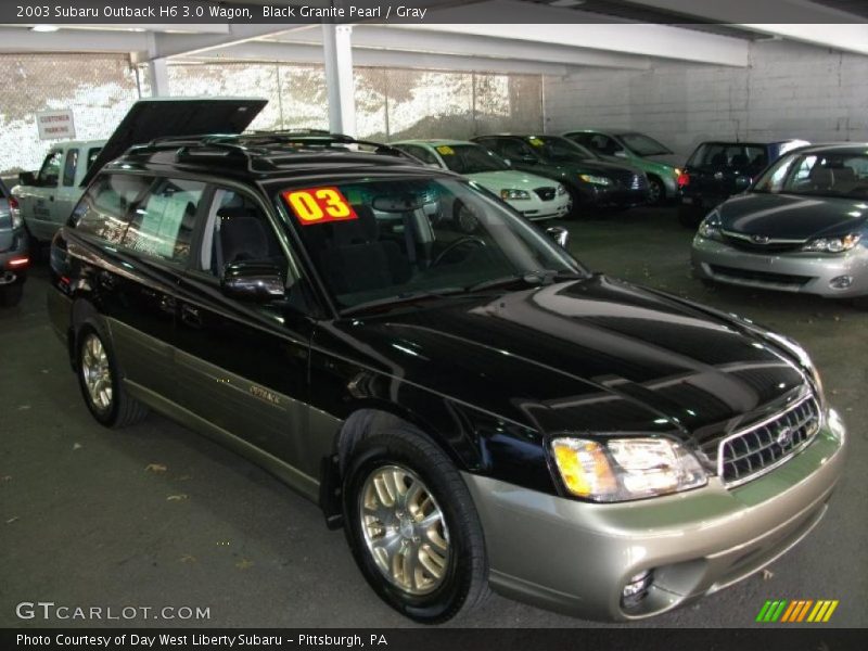 Black Granite Pearl / Gray 2003 Subaru Outback H6 3.0 Wagon