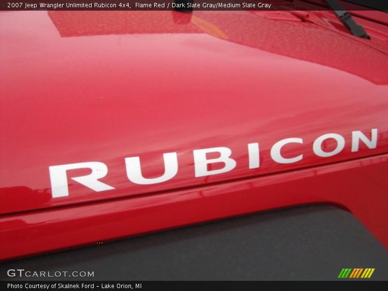 Flame Red / Dark Slate Gray/Medium Slate Gray 2007 Jeep Wrangler Unlimited Rubicon 4x4