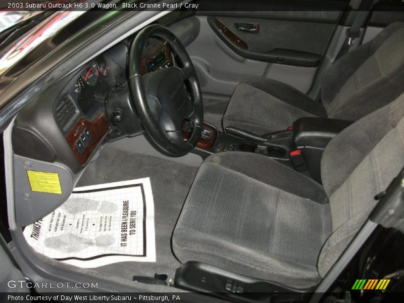 Black Granite Pearl / Gray 2003 Subaru Outback H6 3.0 Wagon