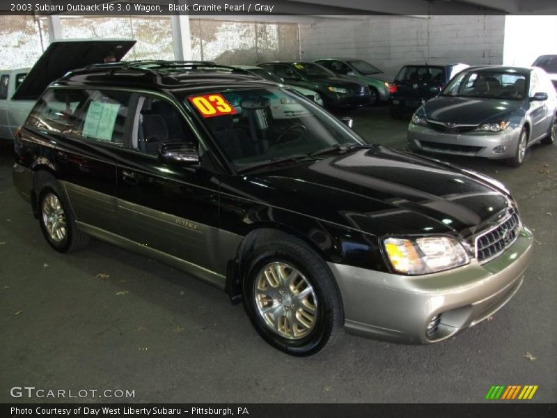 Black Granite Pearl / Gray 2003 Subaru Outback H6 3.0 Wagon