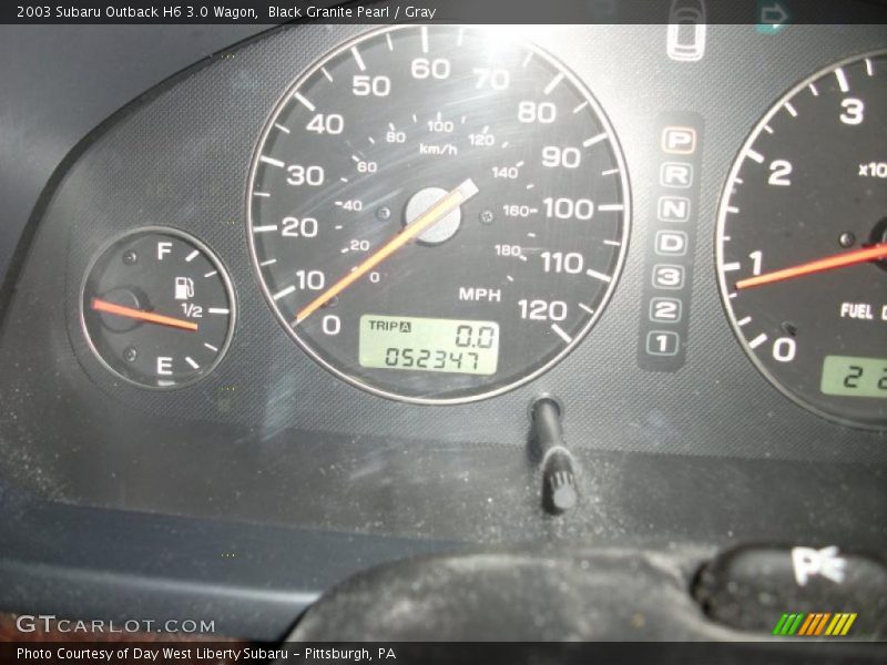 Black Granite Pearl / Gray 2003 Subaru Outback H6 3.0 Wagon