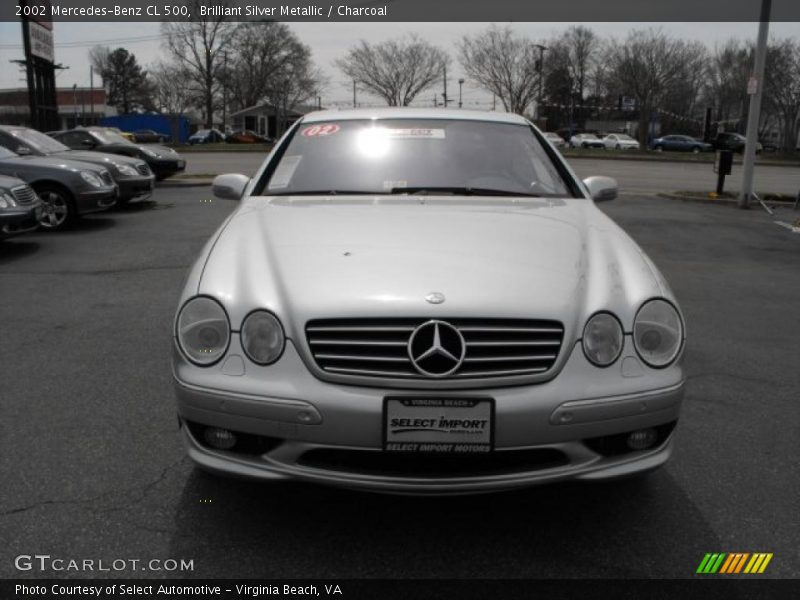 Brilliant Silver Metallic / Charcoal 2002 Mercedes-Benz CL 500