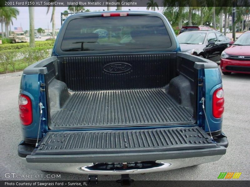 Island Blue Metallic / Medium Graphite 2001 Ford F150 XLT SuperCrew