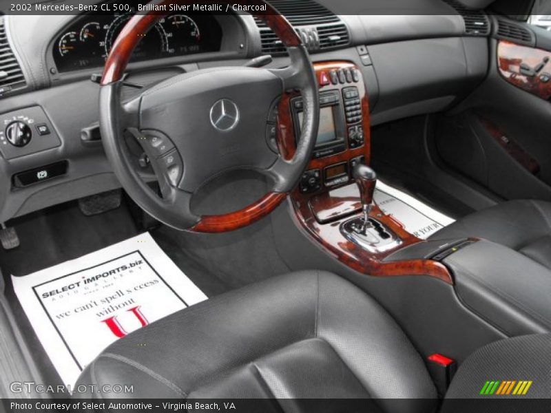 Brilliant Silver Metallic / Charcoal 2002 Mercedes-Benz CL 500