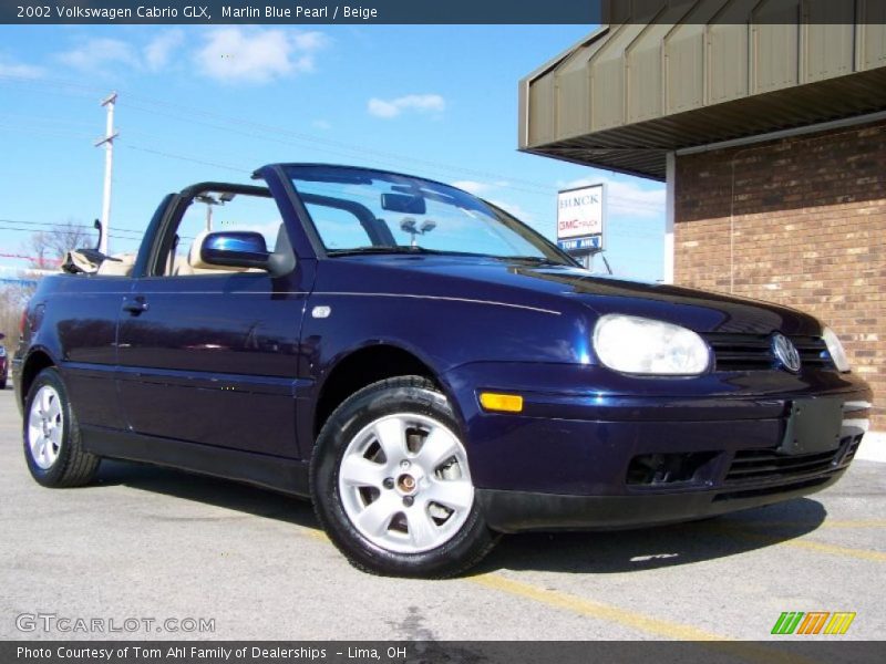 Marlin Blue Pearl / Beige 2002 Volkswagen Cabrio GLX
