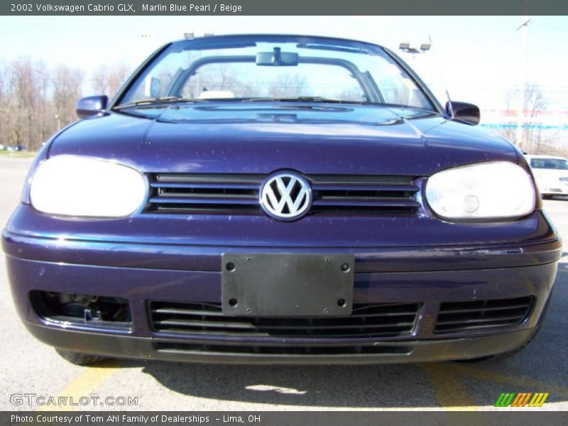 Marlin Blue Pearl / Beige 2002 Volkswagen Cabrio GLX