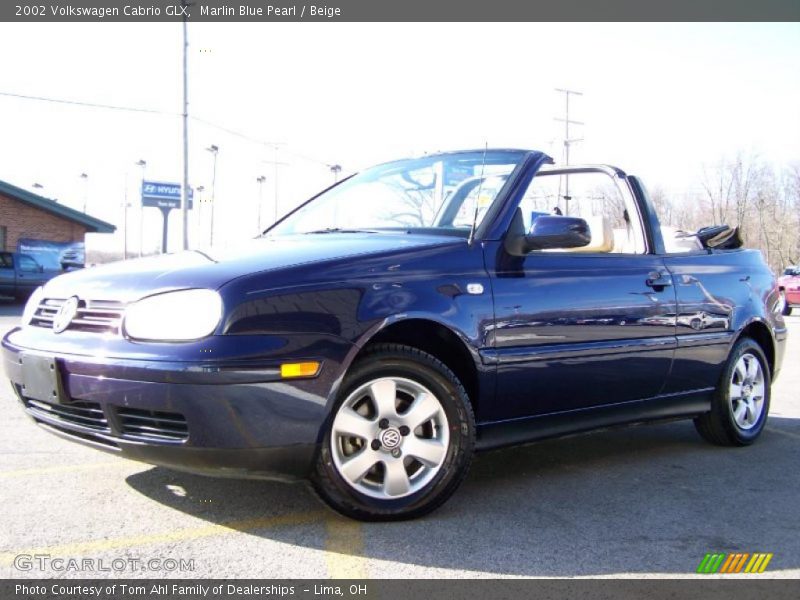Marlin Blue Pearl / Beige 2002 Volkswagen Cabrio GLX
