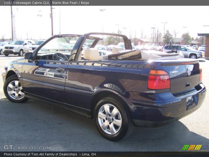 Marlin Blue Pearl / Beige 2002 Volkswagen Cabrio GLX