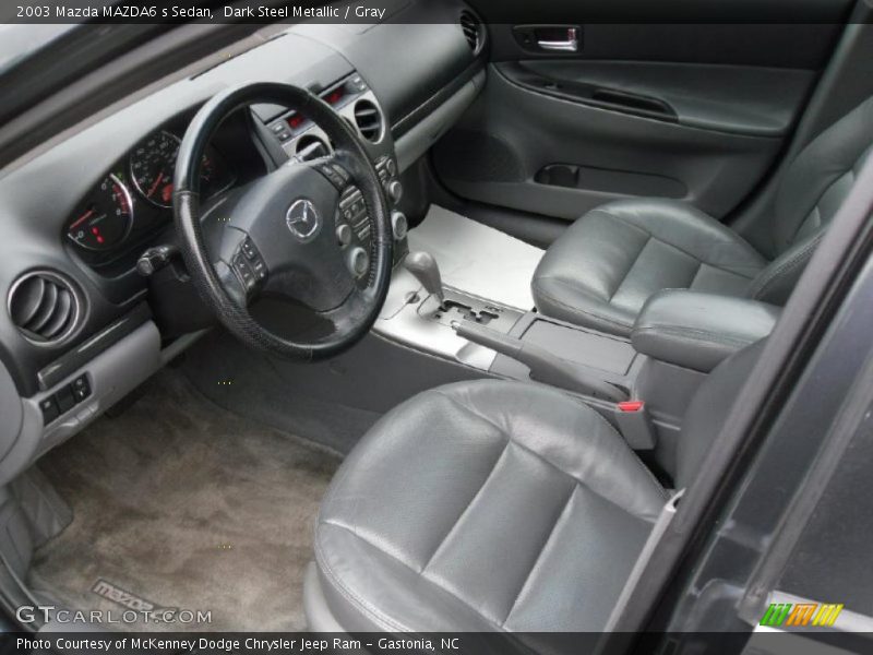 Dark Steel Metallic / Gray 2003 Mazda MAZDA6 s Sedan