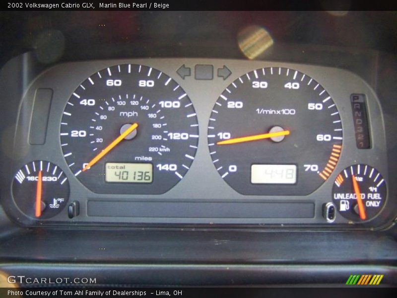 Marlin Blue Pearl / Beige 2002 Volkswagen Cabrio GLX