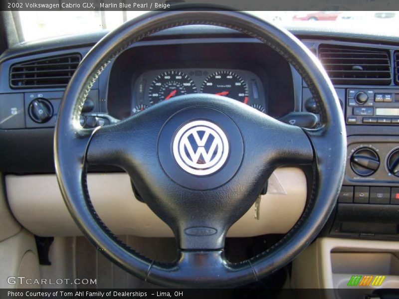 Marlin Blue Pearl / Beige 2002 Volkswagen Cabrio GLX