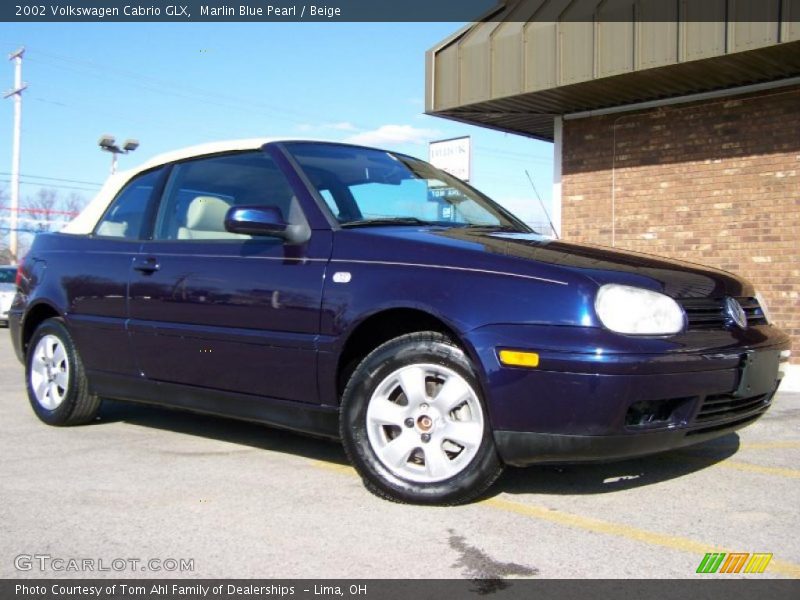Marlin Blue Pearl / Beige 2002 Volkswagen Cabrio GLX