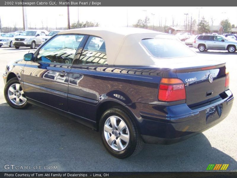 Marlin Blue Pearl / Beige 2002 Volkswagen Cabrio GLX