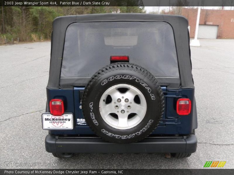 Patriot Blue / Dark Slate Gray 2003 Jeep Wrangler Sport 4x4