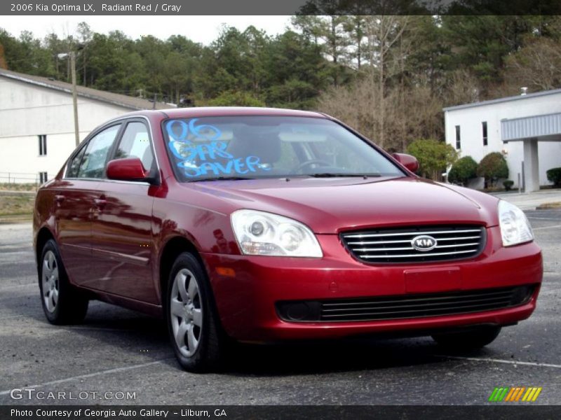 Radiant Red / Gray 2006 Kia Optima LX