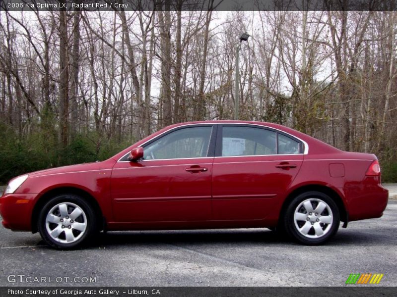 Radiant Red / Gray 2006 Kia Optima LX