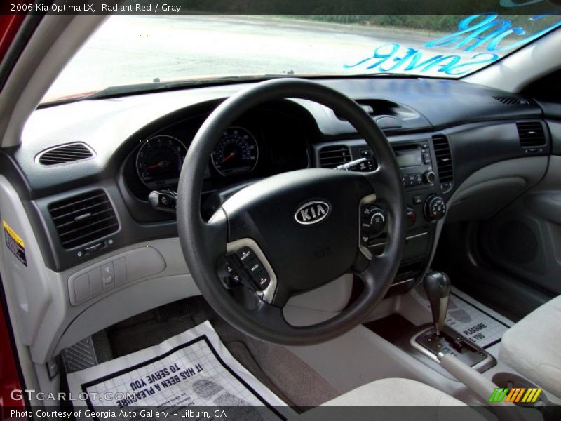 Radiant Red / Gray 2006 Kia Optima LX