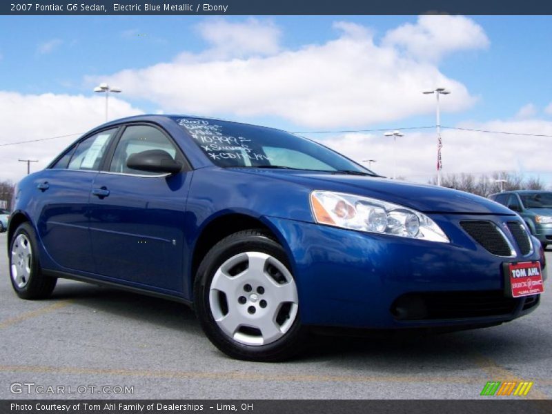 Electric Blue Metallic / Ebony 2007 Pontiac G6 Sedan
